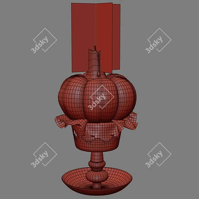 Spooky Glow Halloween Candle 3D model image 3