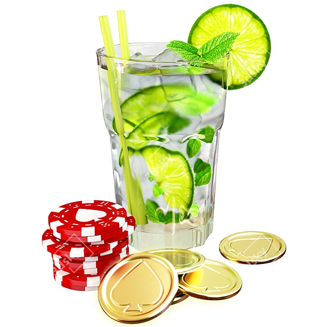 Mojito & Chips Combo Pack 3D model image 1