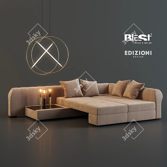 Tradition Sofa with Edizioni Design: Modern Elegance for Your Interior 3D model image 1