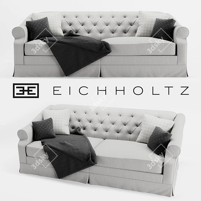 Elegant Eichholtz Aldridge Sofa 3D model image 1