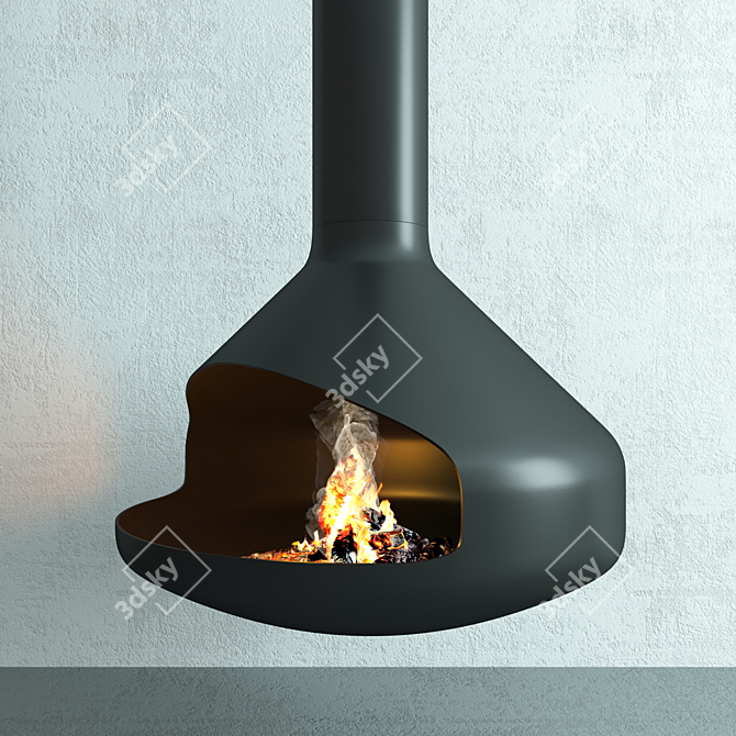 Ergofocus Fireplace: Modern and Stylish 3D model image 1