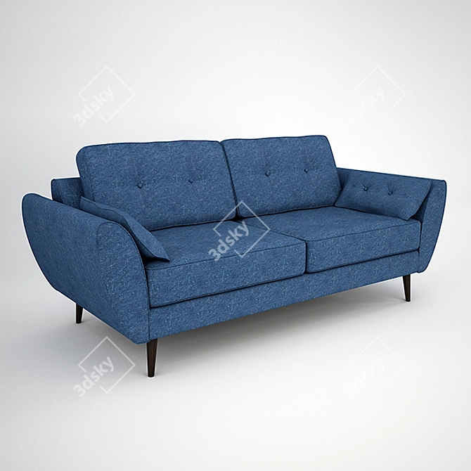 Modern 3-Seater Sofa | V-Ray Render 3D model image 1