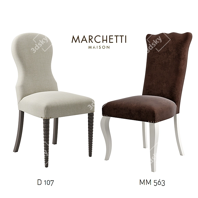 Elegant Chairs: Marchetti Maison 3D model image 1