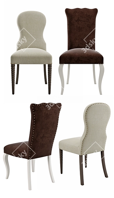Elegant Chairs: Marchetti Maison 3D model image 2
