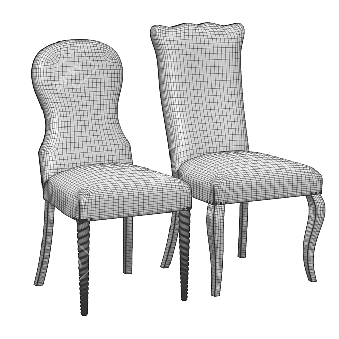 Elegant Chairs: Marchetti Maison 3D model image 3