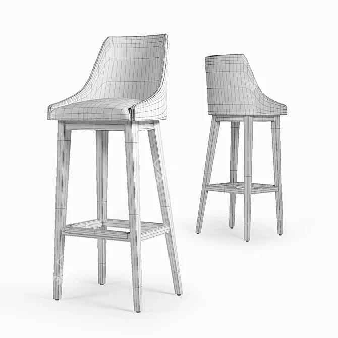 ALBERT SGS SF1A Barstool 3D model image 2