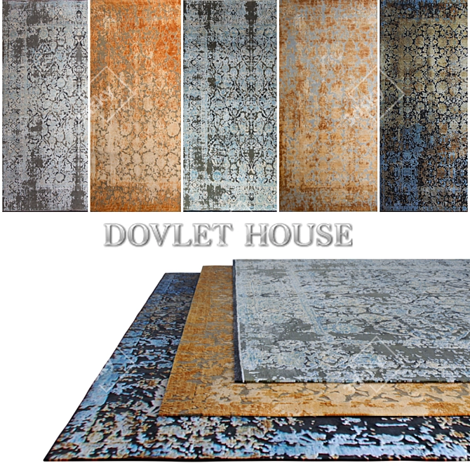 DOVLET HOUSE 5-Piece Carpets (Part 120) 3D model image 1