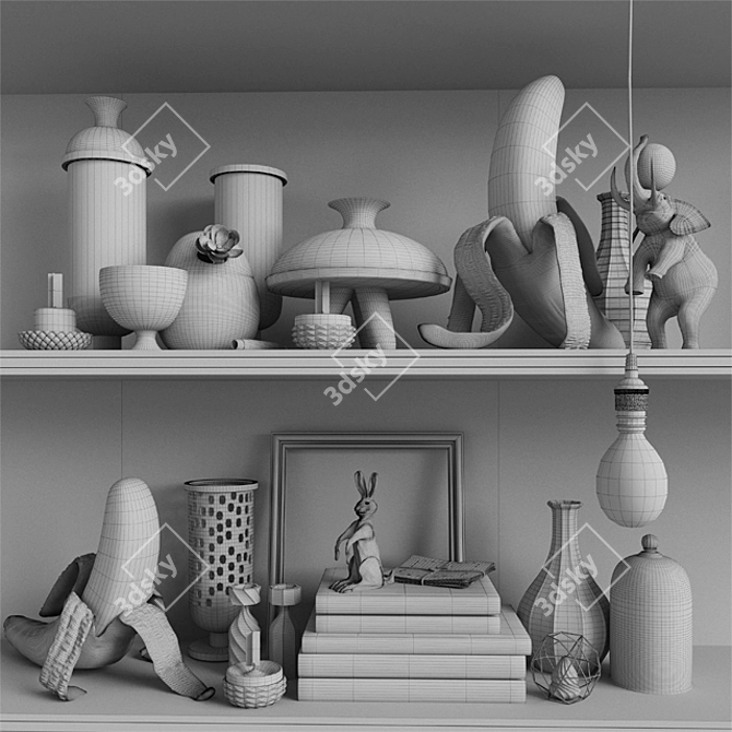 Elegant Decor Set 3D model image 3