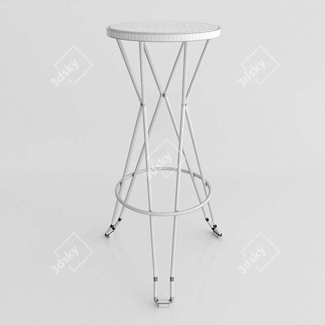  Madrid High Stool: Sleek and Stylish Seating 3D model image 3