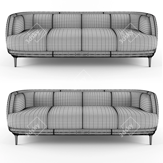 Wittmann Vuelta 4-Seat Sofa 3D model image 2