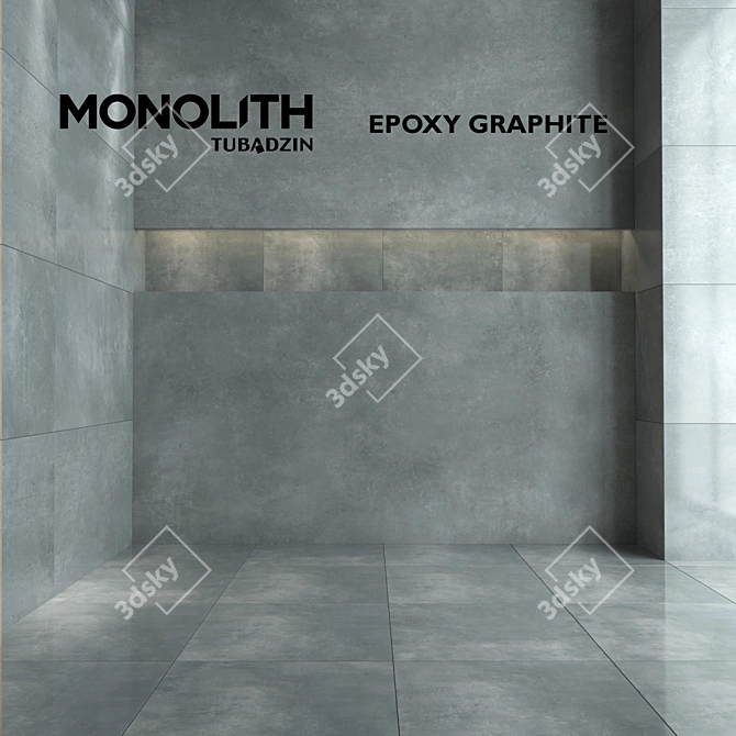 Graphite Epoxy Tiles - Various Sizes and Textures 3D model image 1