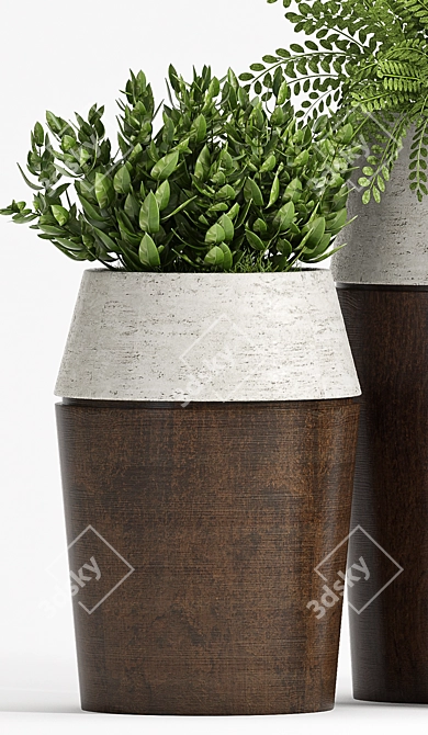 Botanical Oasis: Decorative Planters 3D model image 3