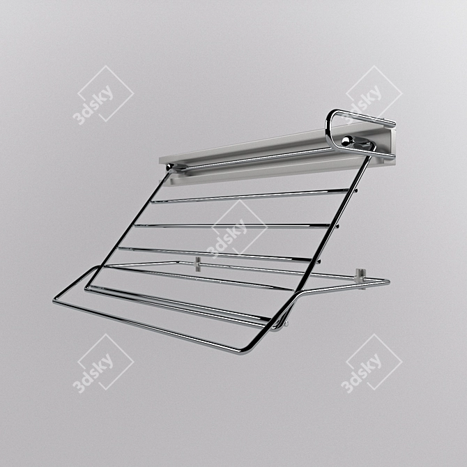 Space-Saving Trouser Hanger 3D model image 1