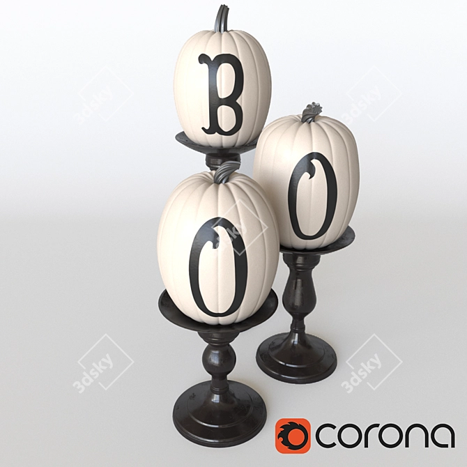 Fierce Pumpkins: Boo-tiful Centerpieces 3D model image 1