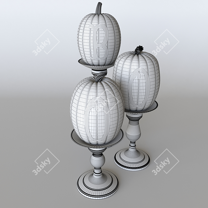 Fierce Pumpkins: Boo-tiful Centerpieces 3D model image 3