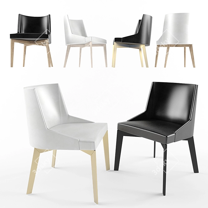 Moore Chair: Stylish Design by Umberto Asnago 3D model image 1