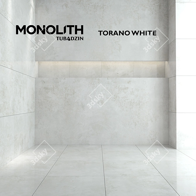 Torano White Polished Tiles 3D model image 1