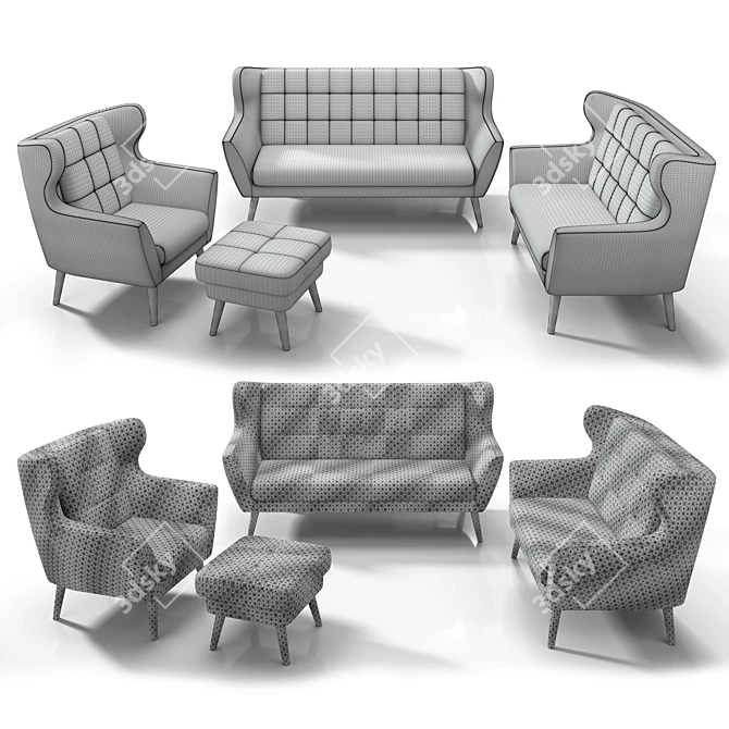 Modern Comfort: Henry Collection by Etap Sofa 3D model image 2