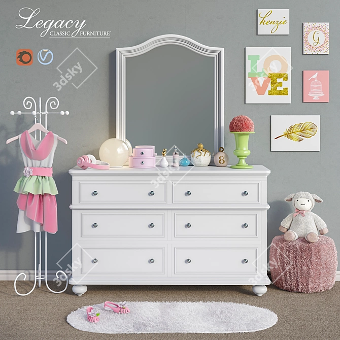 Classic Furniture Legacy Set 5: Accessories, Decor & Toys 3D model image 1