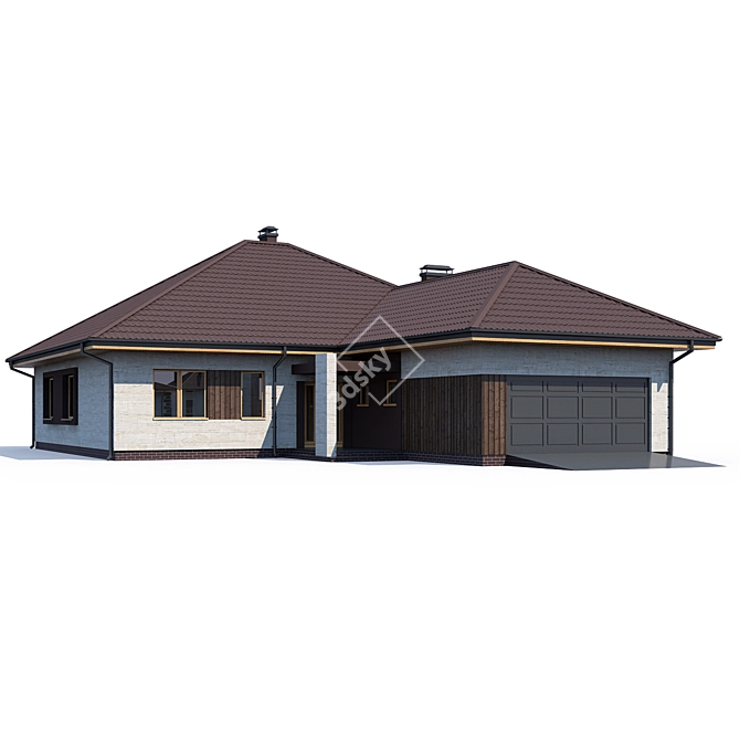 Versatile Modern Home Design 3D model image 1