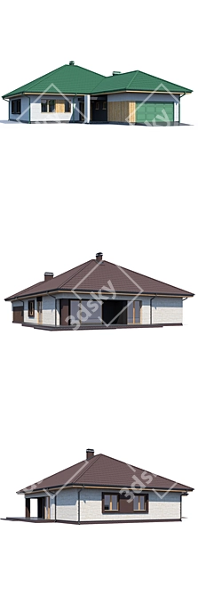 Versatile Modern Home Design 3D model image 3