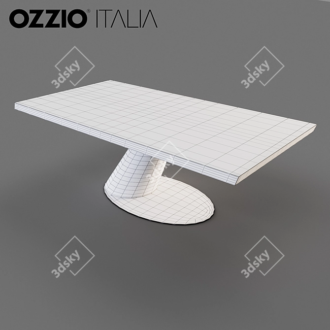 Ozzio Italia Thor Fisso: Stylish 8-Seater Dining Table 3D model image 2