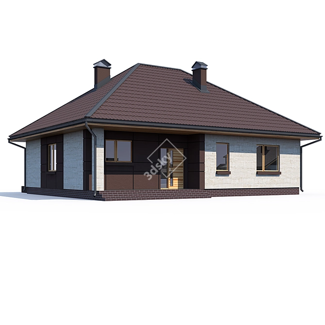 Modern House Design Kit 3D model image 1