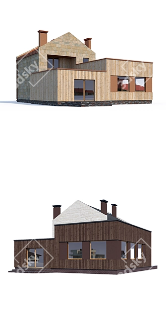 Modern Private House Design 3D model image 2