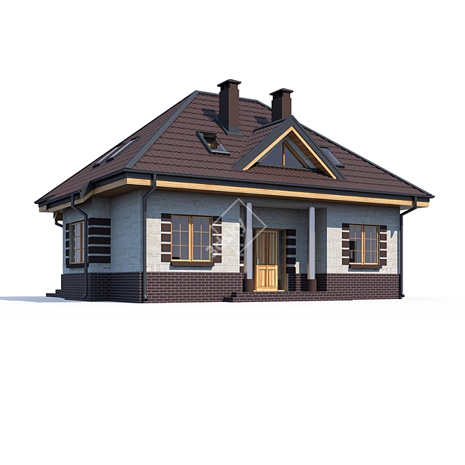 Modern Private House Design 3D model image 1