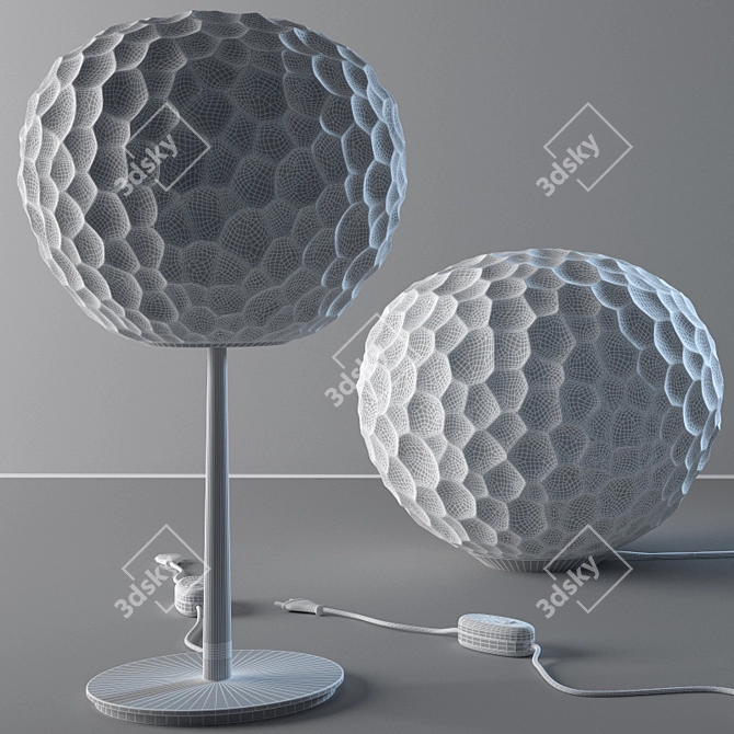 Cosmic Glow: Meteorite Lamp Collection 3D model image 3