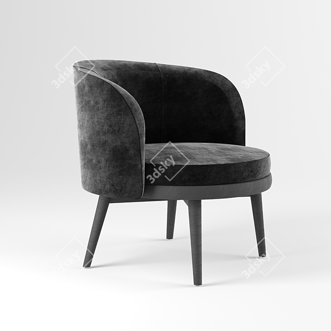 Modern Porada Chair: Elegant Design & Superior Comfort 3D model image 2