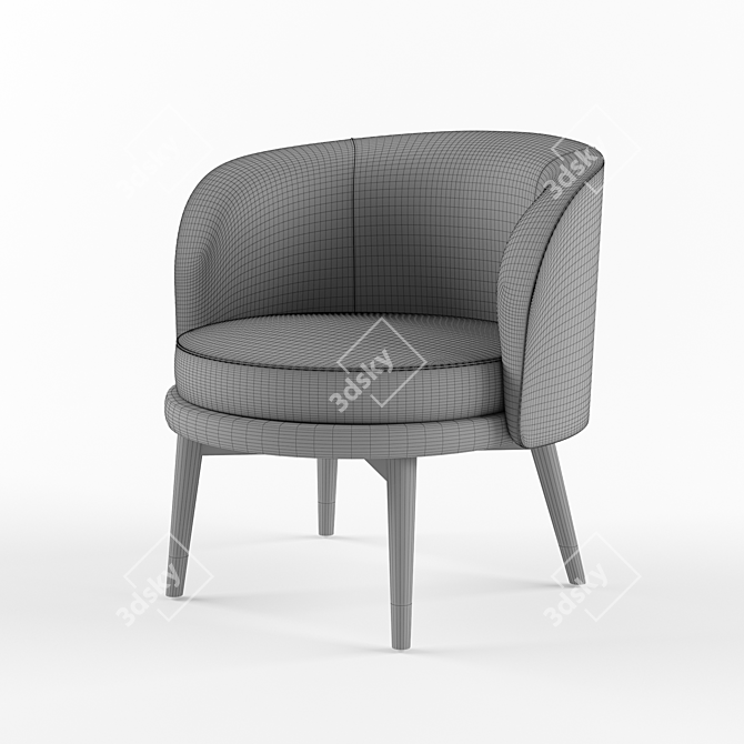 Modern Porada Chair: Elegant Design & Superior Comfort 3D model image 3