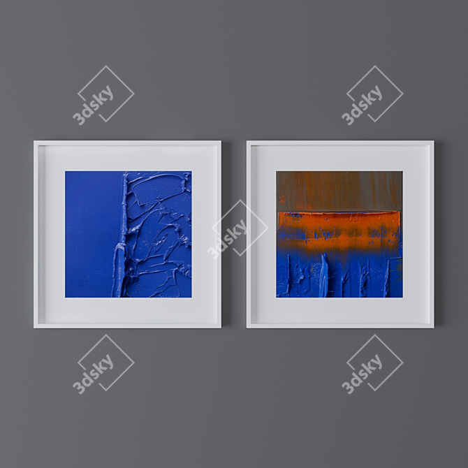 25-Piece Set: Abstract Paintings 3D model image 1