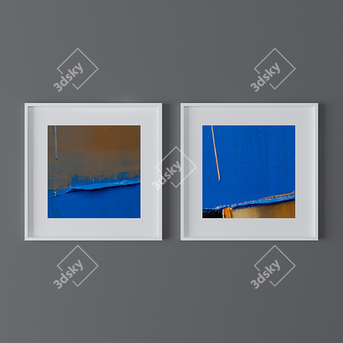 25-Piece Set: Abstract Paintings 3D model image 2