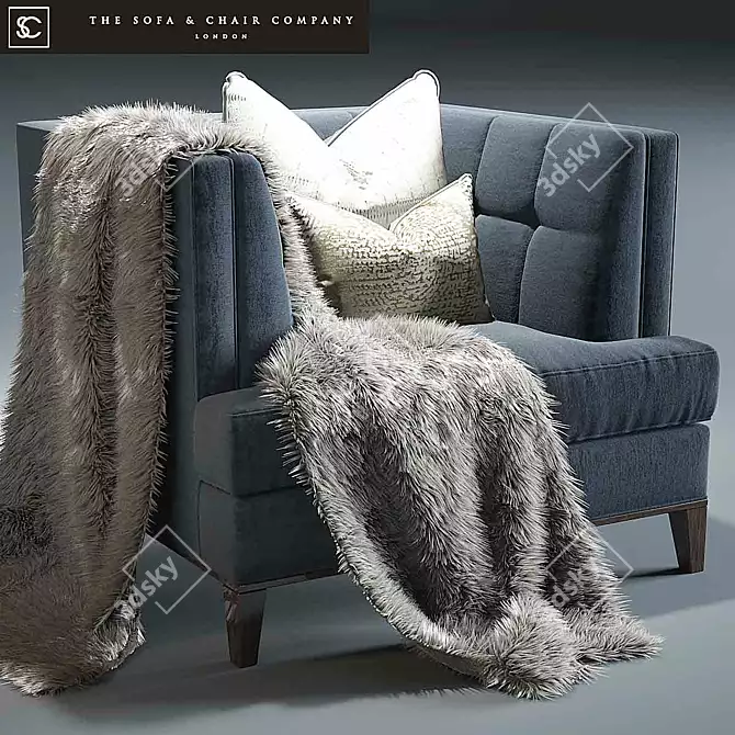 Elegant Preston Armchair - Sofa & Chair Company 3D model image 1