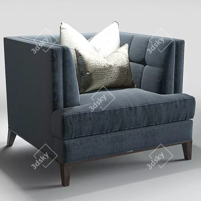 Elegant Preston Armchair - Sofa & Chair Company 3D model image 2