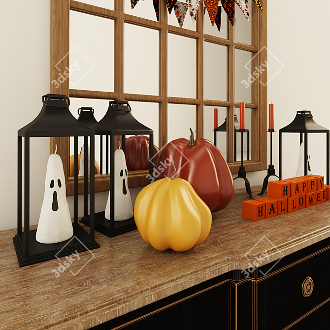 Spooky Halloween Furniture Set 3D model image 2