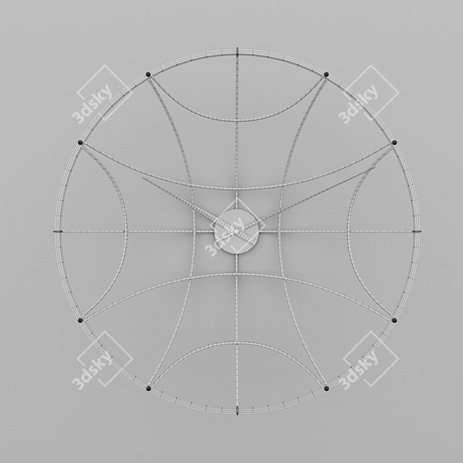 BsB Design Metal Wall Clock 3D model image 3