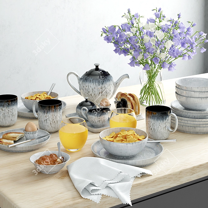  Denby Halo Kitchen Set 3D model image 1