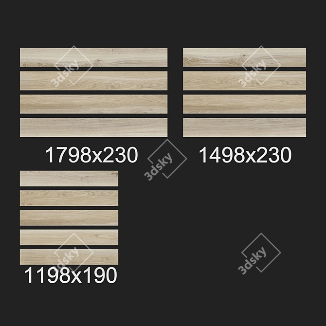 Elegant Beige Wood Blocks 3D model image 2