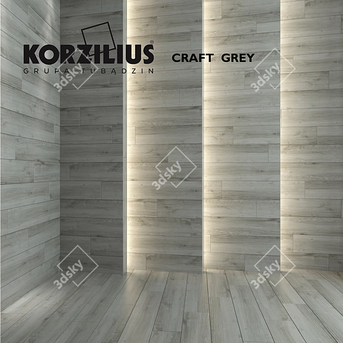 Korzilius Craft Gray Wood Planks 3D model image 1