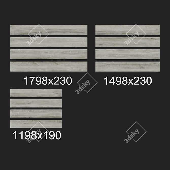 Korzilius Craft Gray Wood Planks 3D model image 2