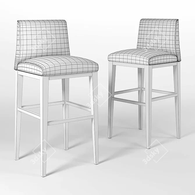 Sleek Malibu Barstool: Stylish and Comfortable 3D model image 2