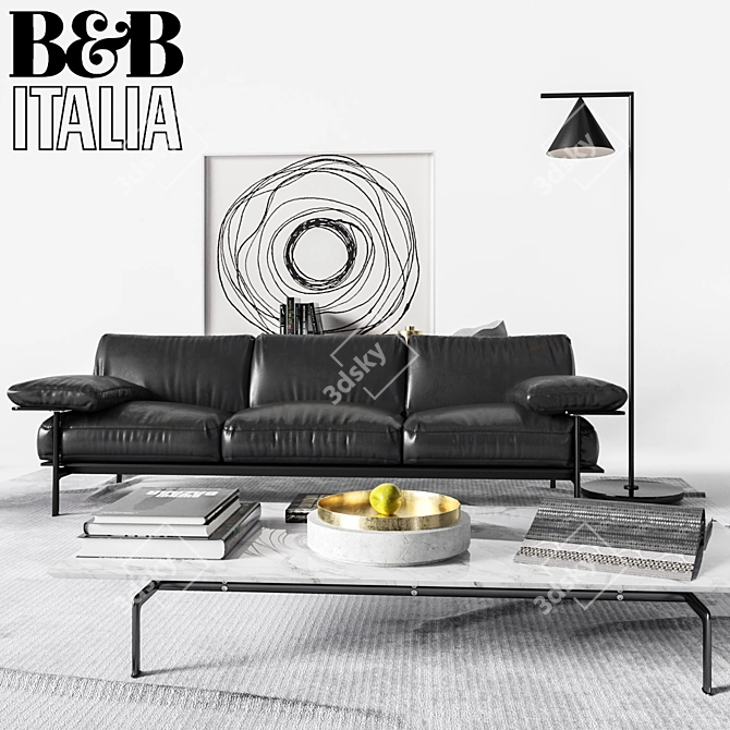 Luxurious B&B Italia Diesis Sofa 3D model image 2