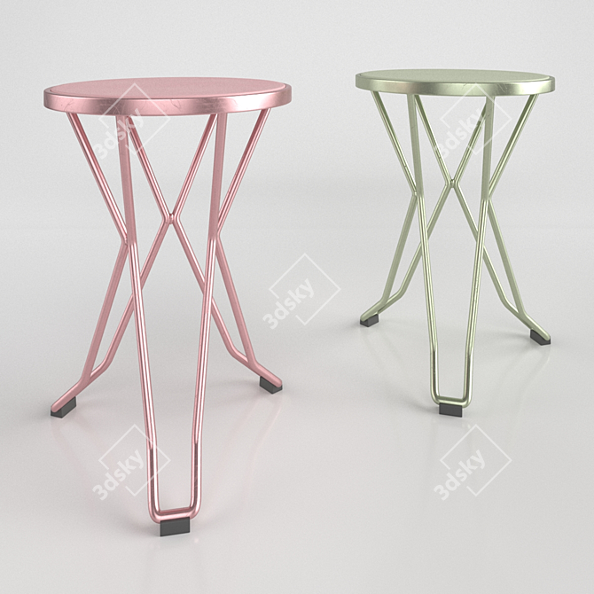 Madrid Stool: Stylish Seating Solution by Isimar 3D model image 1