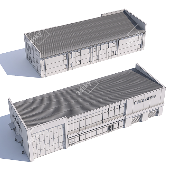 Dual Level Retail Space 3D model image 3