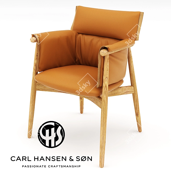 Carl Hansen EMBRACE Chair: Exquisite Comfort in Elegant Design 3D model image 1