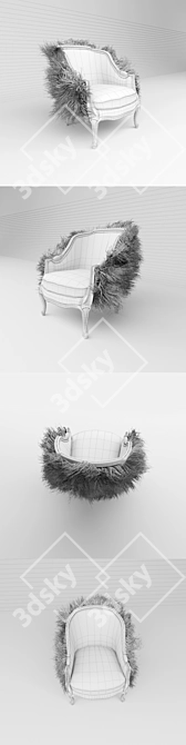 Elegant Swan Berger Armchair 3D model image 3