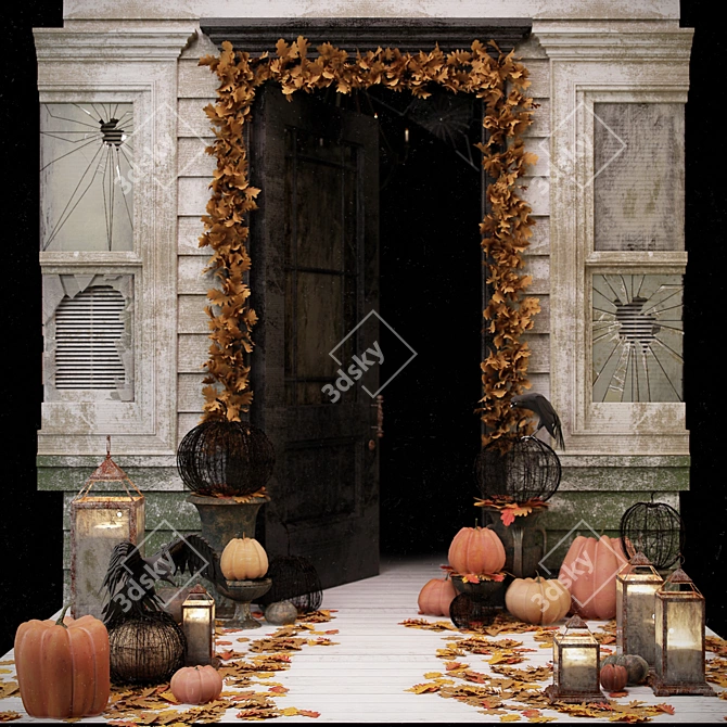 Spooky Halloween Entry Set 3D model image 1