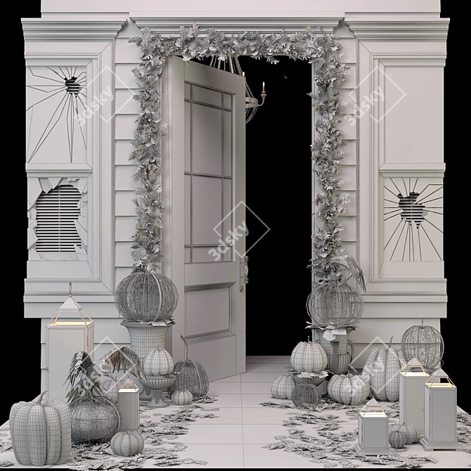 Spooky Halloween Entry Set 3D model image 3